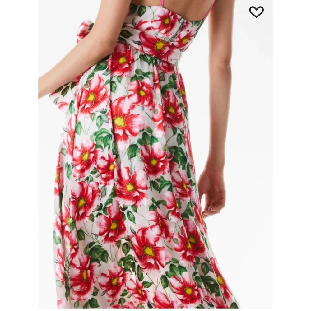 NWT Alice and Olivia Samantha Cowl Neck Midi Dress Silk and viscose - Picture 4 of 6